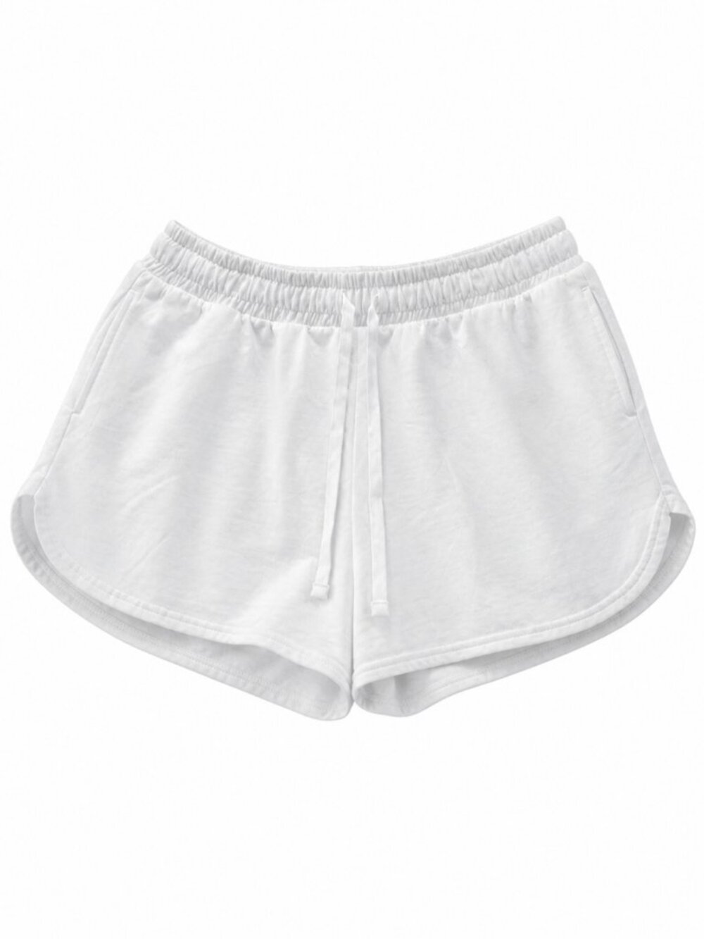 Rebel Sky White Sweat Shorts XL Drawstring Lounge Shorts Soft Casual Athleisure - Picture 2 of 7